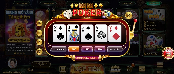 Cách chơi Mini Poker