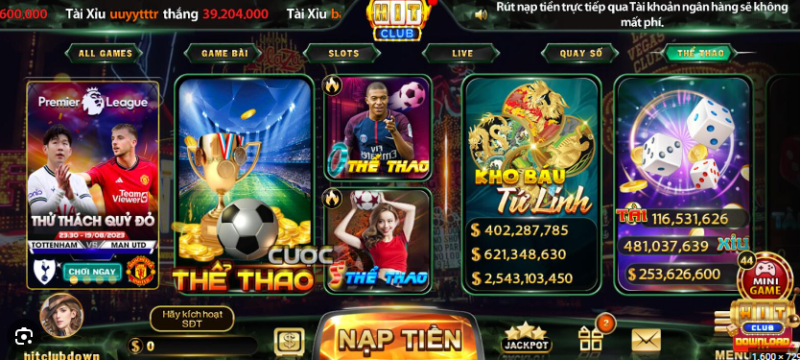 Game cá cược đổi thưởng thể thao Hit Club số 1 hiện nay