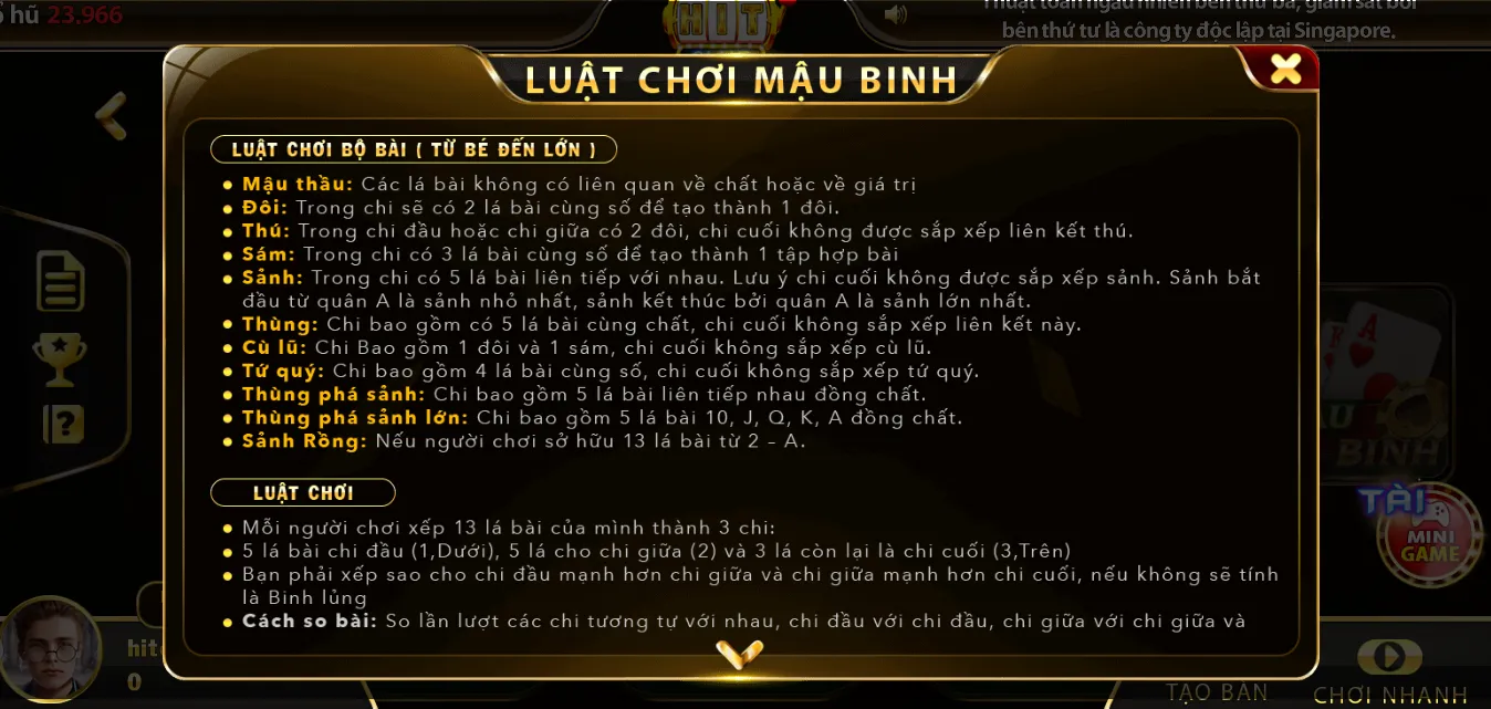 Game bài Mậu binh Online hay, phần thưởng liền tay