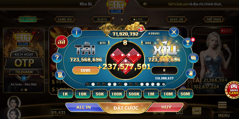 Hướng dẫn chơi game Tài xỉu nổ hũ Hit Club rút tiền thật