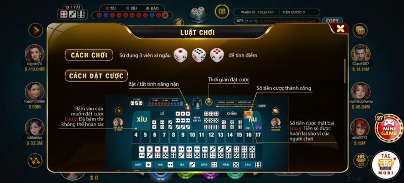 Những thông tin mới nhất về game Sicbo vạn người mê