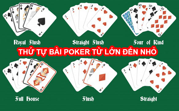Thứ tự bài trong poker như thế nào?